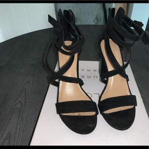 Lauren Conrad open toe “walnut”